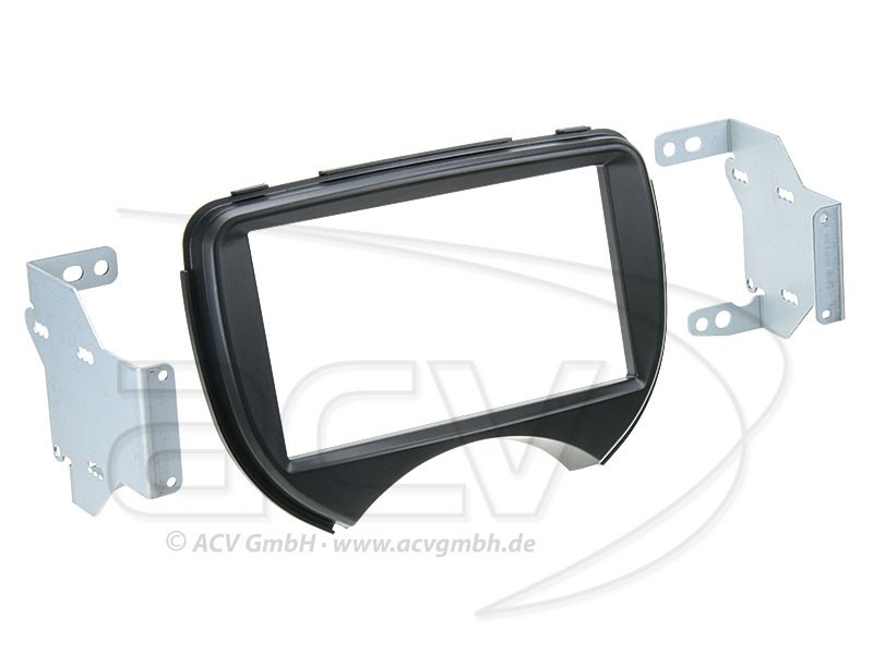 2-DIN Radioblende Nissan Micra Einbaurahmen Radioblende Doppel-DIN Set