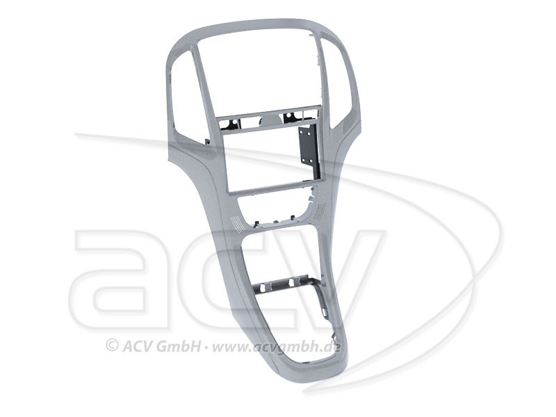 2-DIN Radioblende Opel Astra J Platin Silber Einbaurahmen Radiohalterung