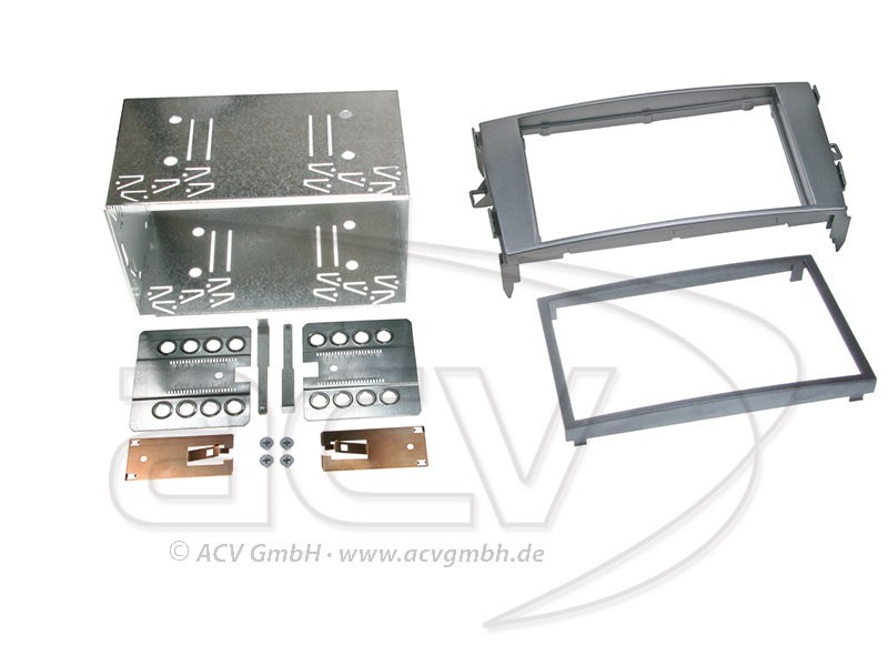 2-DIN Radioblende für Toyota Auris Einbaurahmen Radiohalterung Doppel Anthrazit 2-DIN Radioblende für Toyota Auris Einbaurahmen Radiohalterung Doppel Anthrazit