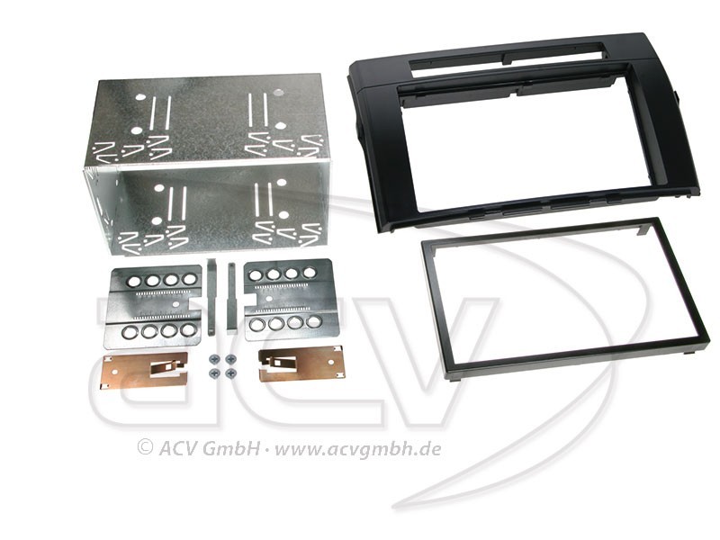 2-DIN Radioblende für Toyota Corolla Verso Einbaurahmen Schwarz Doppel-DIN Set 2-DIN Radioblende für Toyota Corolla Verso Einbaurahmen Schwarz Doppel-DIN Set