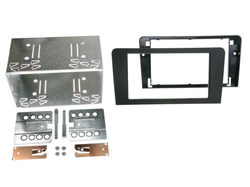 2-DIN Radioblende für Audi A3 8P 8PA Einbaurahmen Radiohalterung Rubber Touch