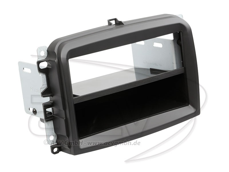 1-DIN Radioblende Fiat 500 L Einbaurahmen Radiohalterung Schwarz Doppel-DIN Set 1-DIN Radioblende Fiat 500 L Einbaurahmen Radiohalterung Schwarz Doppel-DIN Set