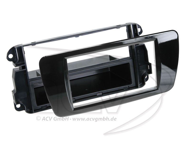 1-DIN Radioblende Seat Ibiza 6J 6JN ab 2008 Einbaurahmen Klavierlack schwarz
