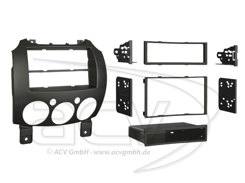 1-IDN / 2-DIN Radioblende Mazda 2 Einbaurahmen Radiohalterung 1-IDN / 2-DIN Radioblende Mazda 2 Einbaurahmen Radiohalterung