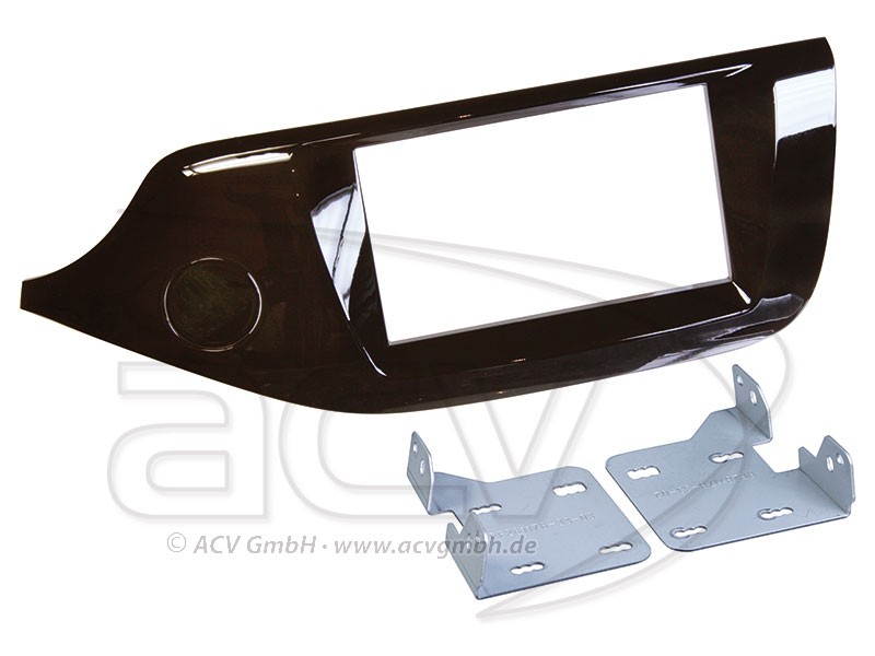2-DIN Radioblende KIA Ceed Cee'd Braun Einbaurahmen Radiohalterung Doppel-DIN