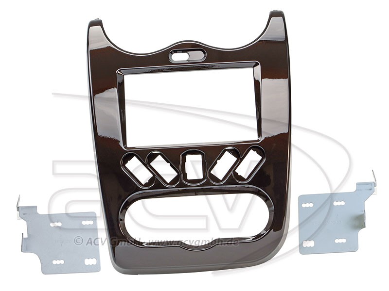 2-DIN Radioblende Dacia Duster SD Einbaurahmen Radiohalterung Doppel-DIN braun 2-DIN Radioblende Dacia Duster SD Einbaurahmen Radiohalterung Doppel-DIN braun