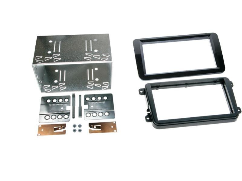 Radioblende 2-DIN für Seat Skoda Einbaurahmen Radiohalterung Doppel-DIN Set