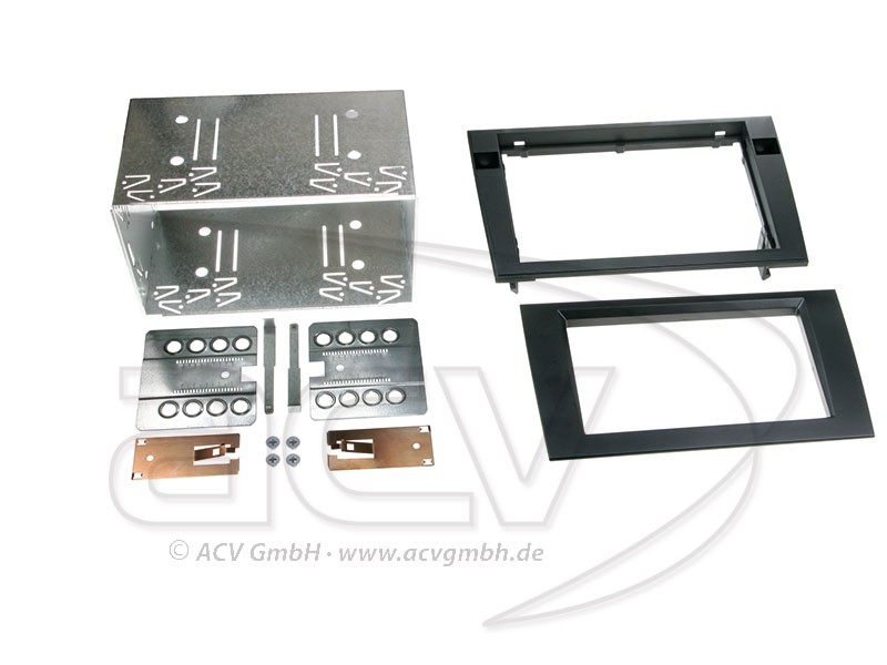 Radioblende 2-DIN Audi A4 B6 B7 8E Seat Exeo Radioblende Rubber Touch