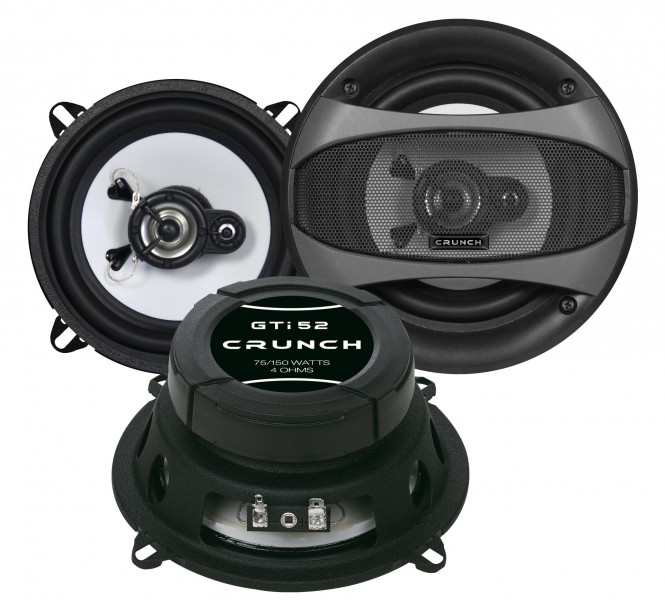 Crunch GTI-52 Koaxialsystem 13 cm 150 Watt max Koaxial Lautsprecher 130mm