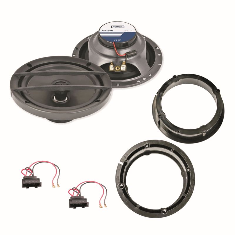 Axton ATF160N 16,5 cm 2 Wege Lautsprecher Einbauset für Passat 3B 3BG New Beetle 