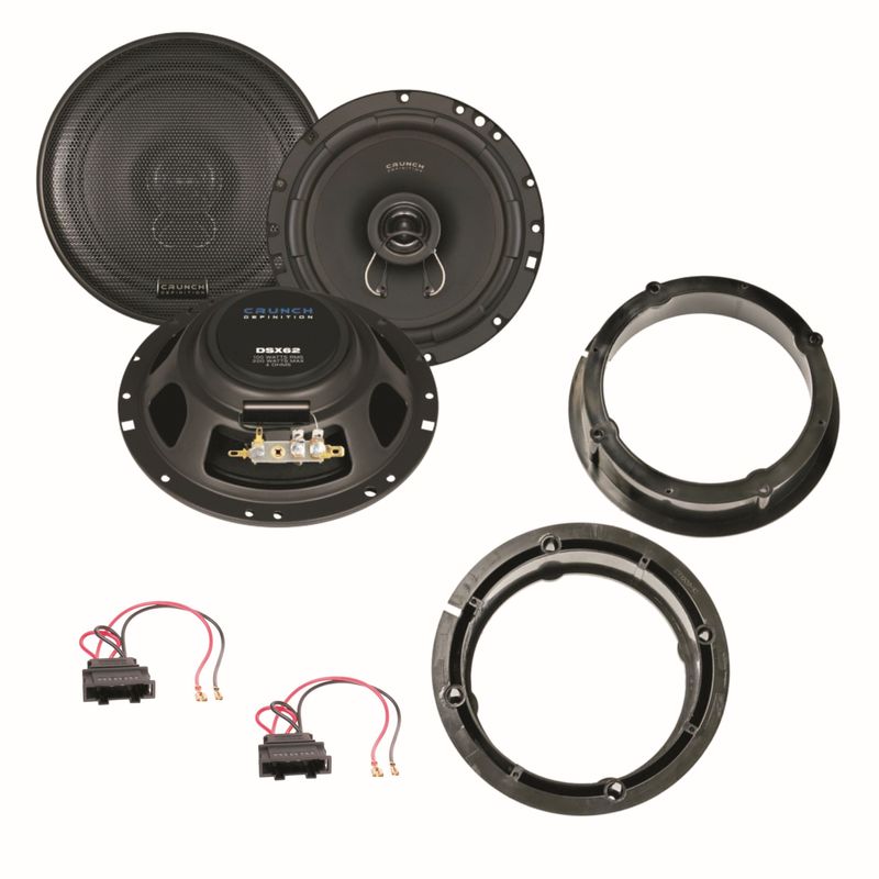 CRUNCH DSX62 16,5 cm 2 Wege Lautsprecher Einbauset für Golf 4 5 Bora