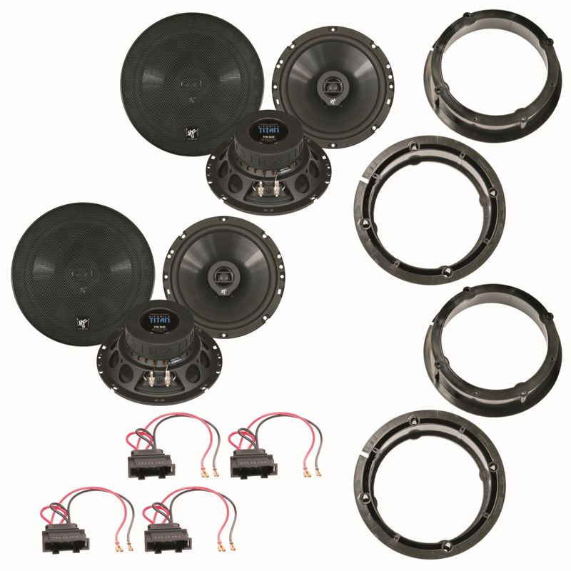 HIFONICS TITAN TS-62 16,5 cm vorne hinten Einbauset für Passat 3B 3BG Beetle
