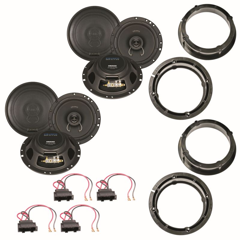 CRUNCH DSX62 Lautsprecher vorne und hinten Einbauset für Seat Leon 1M Toledo