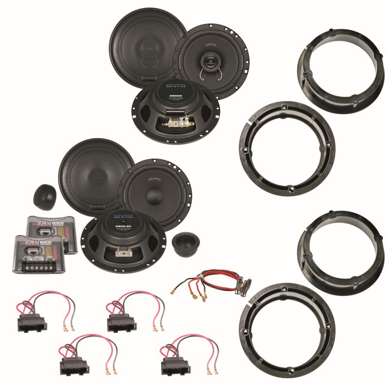 CRUNCH DSX6.2C DSX62 2 Wege vorne hinten Einbauset für Seat Leon 1M Toledo