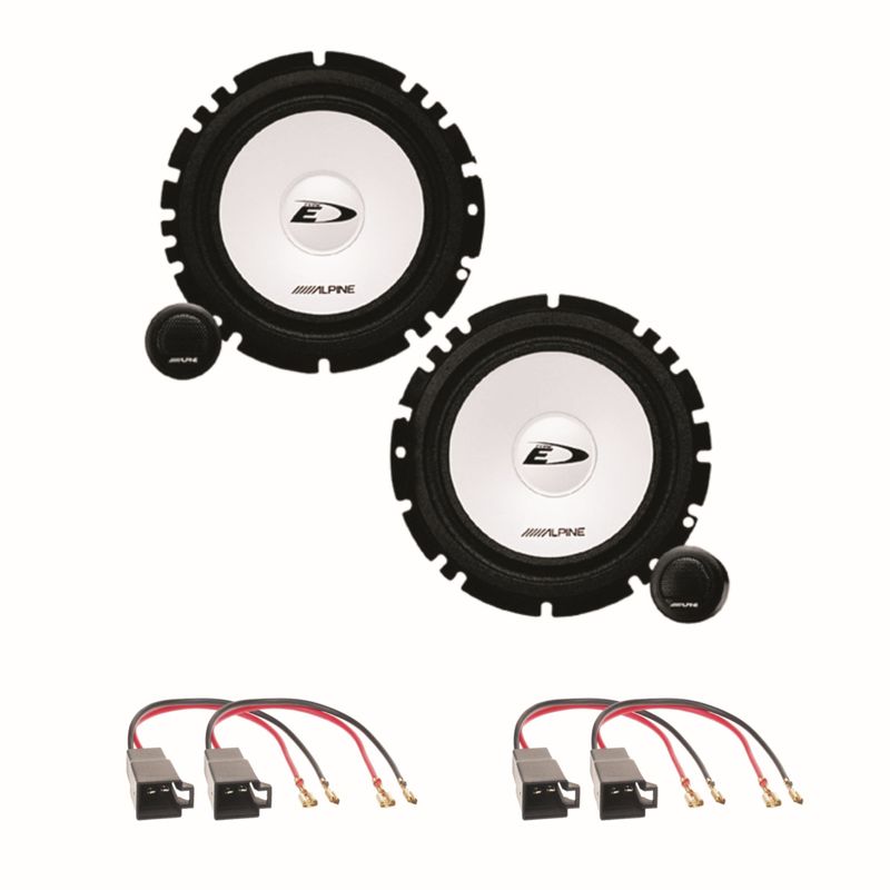 ALPINE SXE-1750S 2 Wege 16,5 cm vorne Einbauset für Golf 3 Vento Passat 35i ALPINE SXE-1750S 2 Wege 16,5 cm vorne Einbauset für Golf 3 Vento Passat 35i