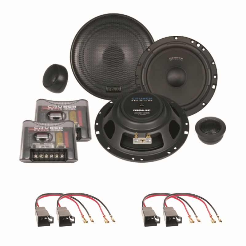 CRUNCH DSX6.2C 2 Wege 16,5 cm vorne Einbauset für Golf 3 Vento Passat 35i CRUNCH DSX6.2C 2 Wege 16,5 cm vorne Einbauset für Golf 3 Vento Passat 35i