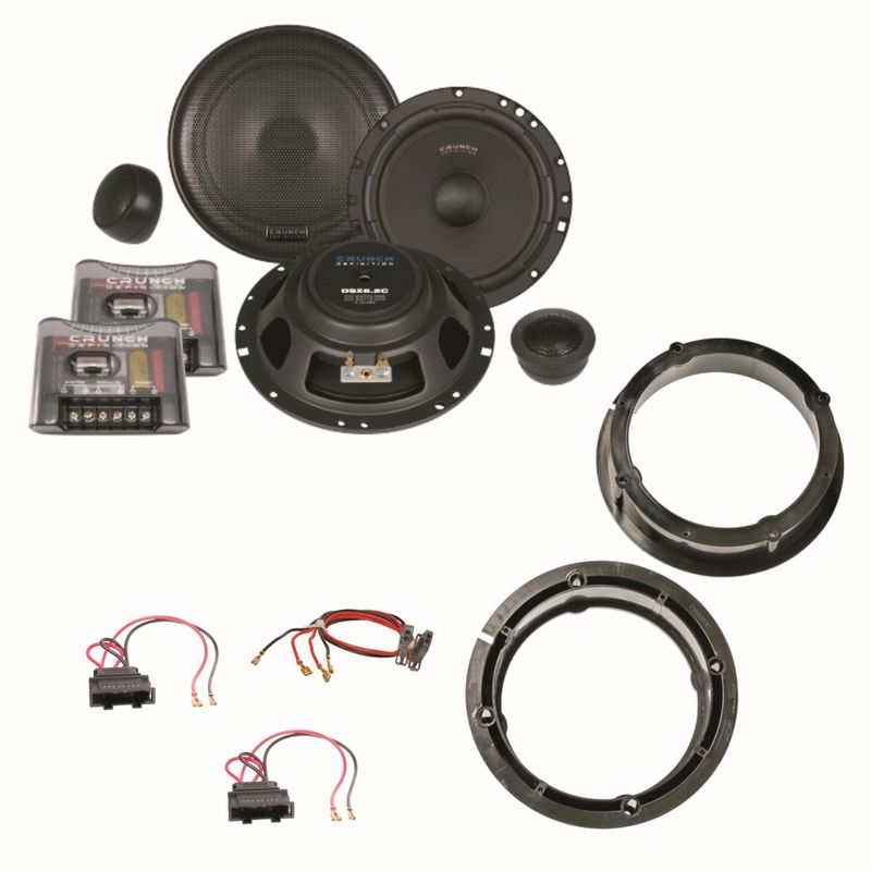 CRUNCH DSX6.2C 2 Wege Lautsprecher vorne Einbauset für Seat Leon 1M Toledo
