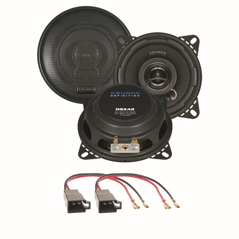 CRUNCH DSX42 10 cm 2 Wege Koaxial Lautsprecher Einbauset für Golf 3 Polo 6N Vento CRUNCH DSX42 10 cm 2 Wege Koaxial Lautsprecher Einbauset für Golf 3 Polo 6N Vento