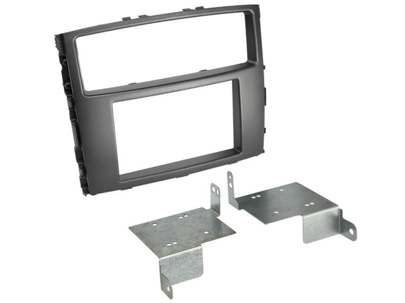 2-DIN Radioblende für Mitsubishi Pajero 2006 - 2014 Einbaurahmen Radiohalterung