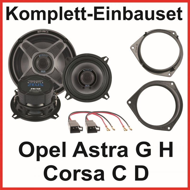 Lautsprecher Set Opel Astra G H Corsa C D Hifonics ZSI52 2 Wege System hinten Lautsprecher Set Opel Astra G H Corsa C D Hifonics ZSI52 2 Wege System hinten