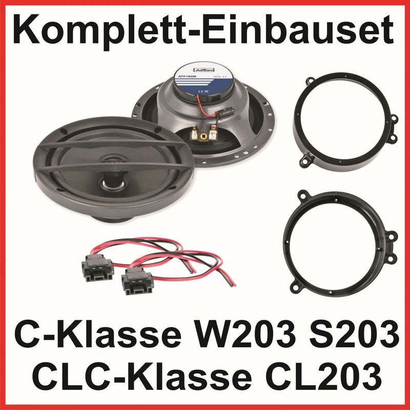 Lautsprecher Set C Klasse W203 S203 CLC CL203 Axton ATF160N 2 Wege System vorne Lautsprecher Set C Klasse W203 S203 CLC CL203 Axton ATF160N 2 Wege System vorne