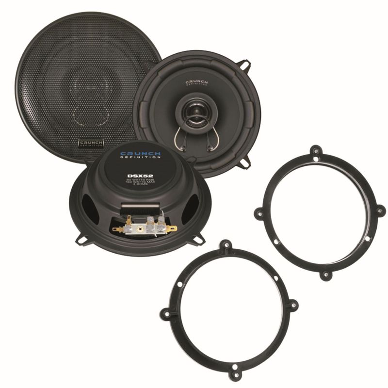 Crunch DSX52 2 Wege Lautsprecher System vorne Einbauset für Audi A3 8L