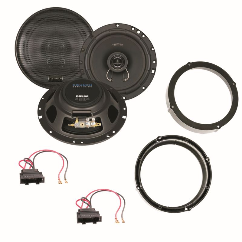 Crunch DSX62 2 Wege Koax Lautsprecher hinten Einbauset für Jetta Tiguan Touran Crunch DSX62 2 Wege Koax Lautsprecher hinten Einbauset für Jetta Tiguan Touran