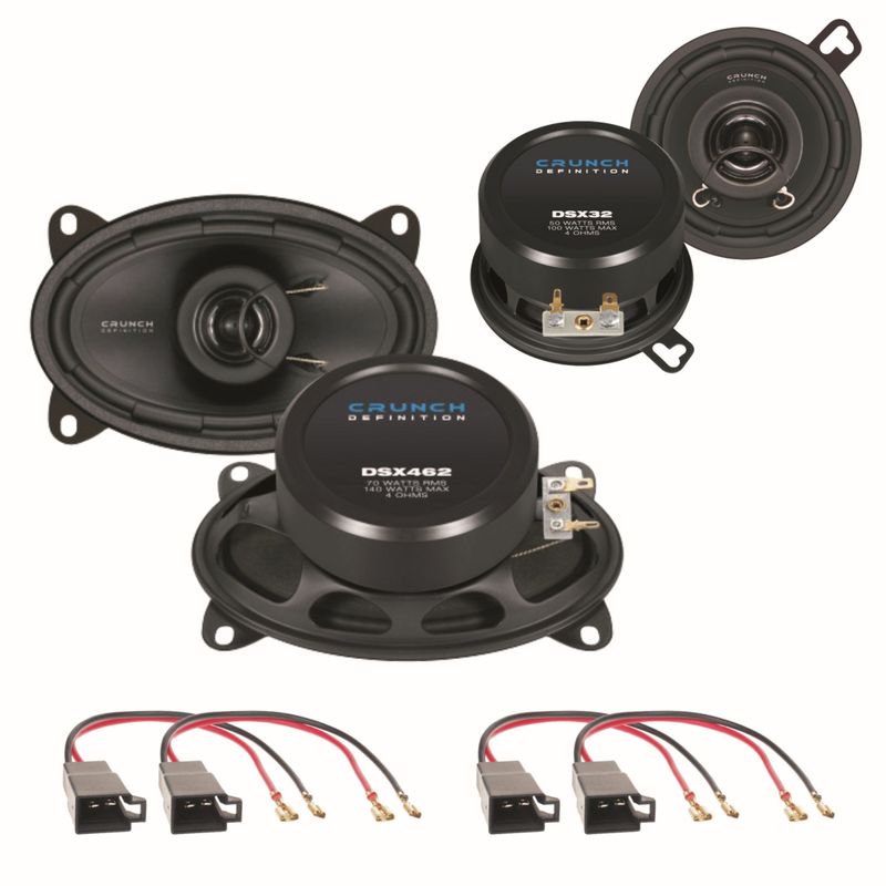 CRUNCH DSX32 DSX462 2 Wege Lautsprecher vorne hinten für Polo 86C Golf 2 CRUNCH DSX32 DSX462 2 Wege Lautsprecher vorne hinten für Polo 86C Golf 2