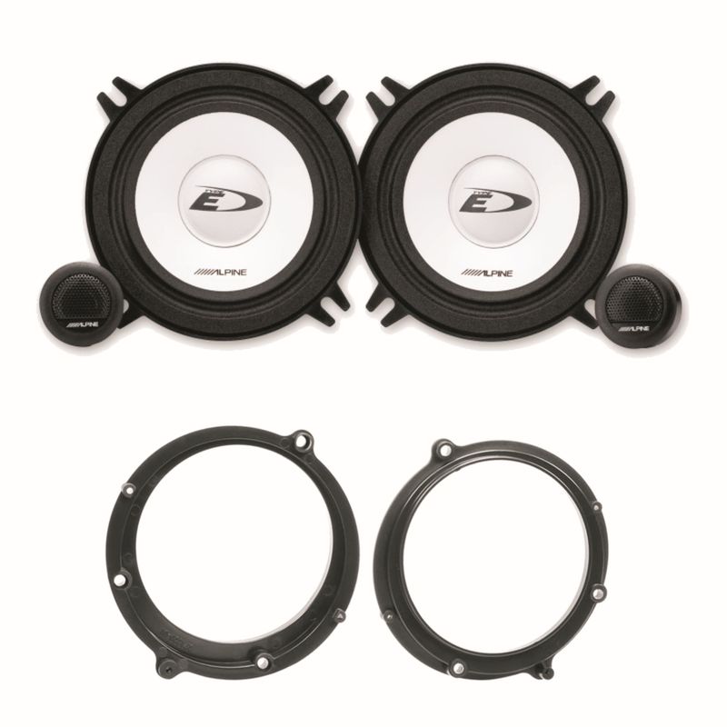 Alpine SXE-1350S 2 Wege Lautsprecher System vorne Einbauset für Audi A4 B5