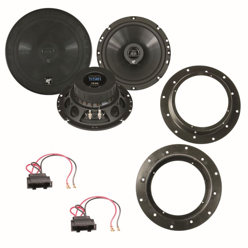 Hifonics TS-62 2 Wege System Lautsprecher Set für Caddy Golf 5 Jetta Sharan vorne 
