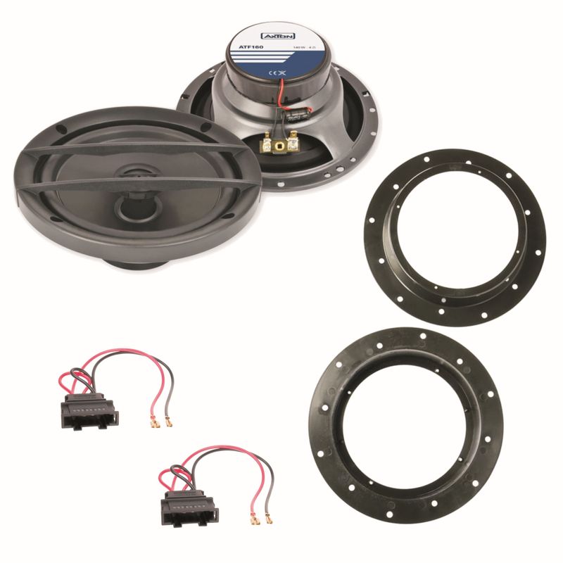 Axton ATF160 2 Wege Koax System Lautsprecher Set für Caddy Golf 5 Jetta Sharan vorne 