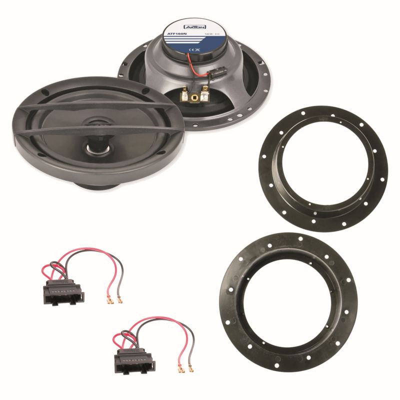 Axton ATF160N 2 Wege Koax System Lautsprecher Set für Caddy Golf 5 Jetta Sharan vorne 