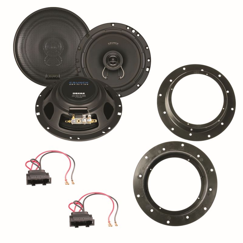 Crunch DSX62 2 Wege Koax System Lautsprecher Set für Tiguan Touran Touareg T5 vorne