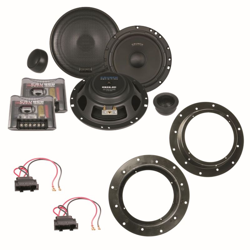 CRUNCH DSX6.2C Kompo Lautsprecher Set für Golf 5 Jetta Sharan Tiguan Touareg vorne 