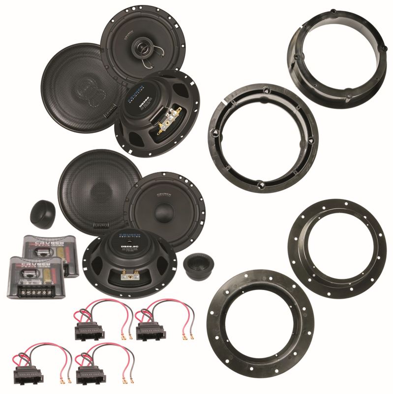 CRUNCH DSX6.2C DSX62 Lautsprecher vorne hinten Einbauset für Golf 5 CRUNCH DSX6.2C DSX62 Lautsprecher vorne hinten Einbauset für Golf 5