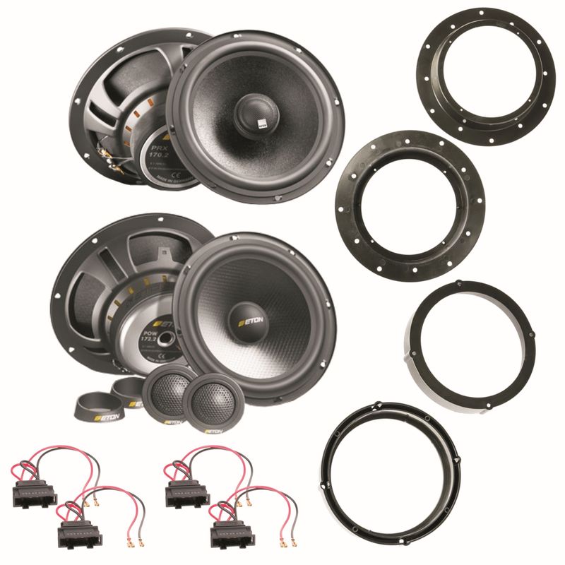 ETON POW172.2 PRX170.2 2 Wege vorne hinten Einbauset für Jetta Tiguan ETON POW172.2 PRX170.2 2 Wege vorne hinten Einbauset für Jetta Tiguan