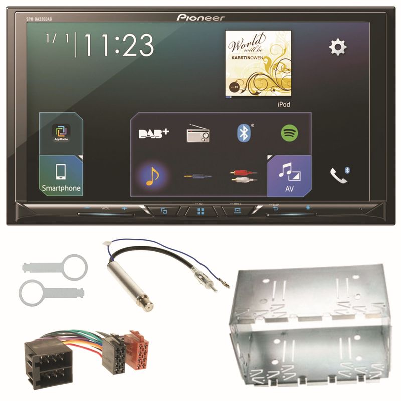 Pioneer SPH-DA230DAB Bluetooth Autoradio Einbauset für Golf 4 Passat Polo Ibiza 6L Pioneer SPH-DA230DAB Bluetooth Autoradio Einbauset für Golf 4 Passat Polo Ibiza 6L