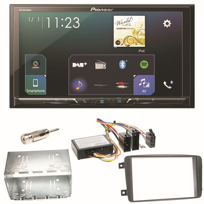Pioneer SPH-DA230DAB Bluetooth Einbauset für Mercedes C-Klasse W203 CLK W208 W209 Pioneer SPH-DA230DAB Bluetooth Einbauset für Mercedes C-Klasse W203 CLK W208 W209