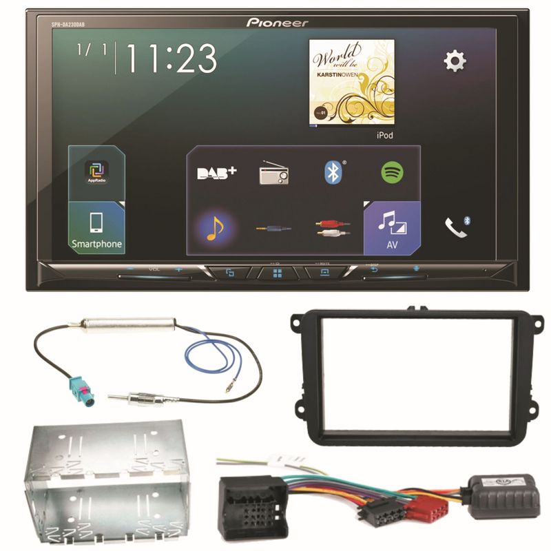 Pioneer SPH-DA230DAB Bluetooth Autoradio Einbauset für Seat Leon Alhambra Altea XL