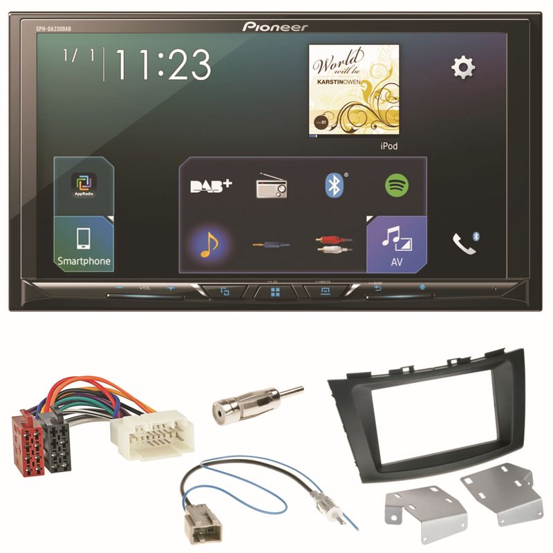 Pioneer SPH-DA230DAB CarPlay Android Auto Einbauset für Suzuki Swift Sport FZ NZ Pioneer SPH-DA230DAB CarPlay Android Auto Einbauset für Suzuki Swift Sport FZ NZ