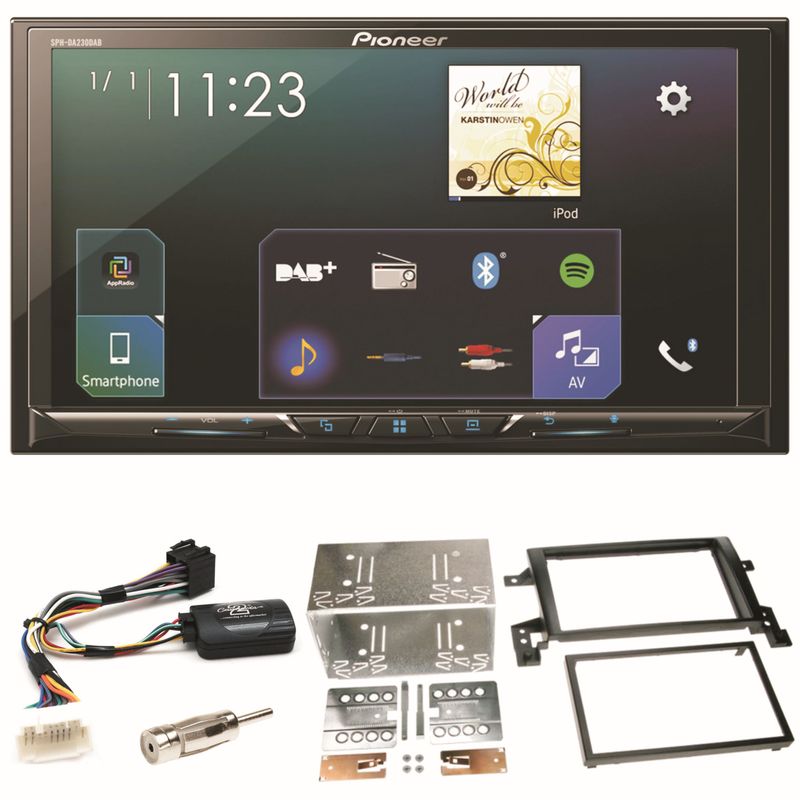 Pioneer SPH-DA230DAB CarPlay Android Auto Einbauset für Suzuki Grand Vitara JT Pioneer SPH-DA230DAB CarPlay Android Auto Einbauset für Suzuki Grand Vitara JT