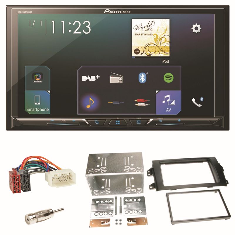 Pioneer SPH-DA230DAB CarPlay Android Auto Einbauset für Suzuki SX 4 Fiat Sedici Pioneer SPH-DA230DAB CarPlay Android Auto Einbauset für Suzuki SX 4 Fiat Sedici