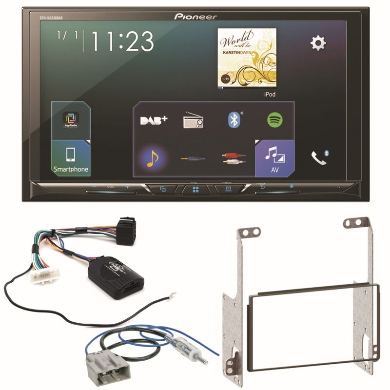 Pioneer SPH-DA230DAB Bluetooth Carplay Android Auto Einbauset für Nissan X-Trail T31
