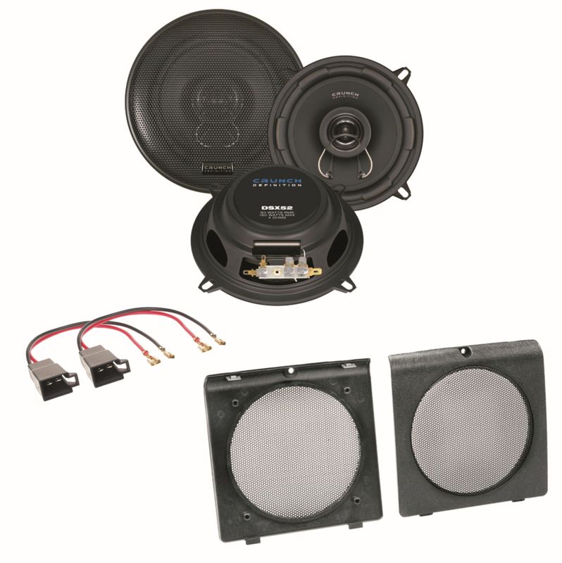 Crunch DSX52 2 Wege Lautsprecher Boxen System Einbauset für Golf 2 Türen vorne Crunch DSX52 2 Wege Lautsprecher Boxen System Einbauset für Golf 2 Türen vorne