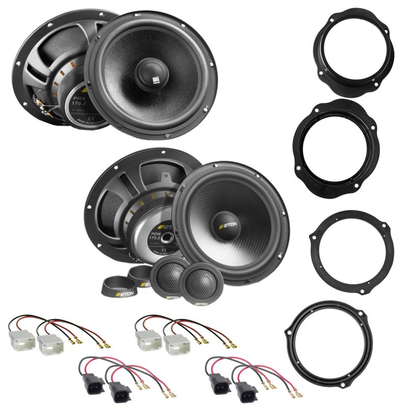 ETON POW172.2 PRX170.2 Lautsprecher Einbauset Focus 2 C-Max Kuga vorne hinten ETON POW172.2 PRX170.2 Lautsprecher Einbauset Focus 2 C-Max Kuga vorne hinten
