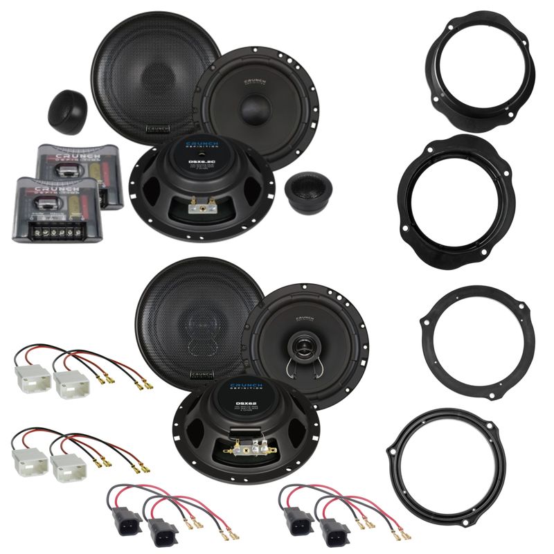 CRUNCH DSX6.2C DSX62 Lautsprecher Einbauset Ford Focus 2 C-Max Kuga vorne hinten CRUNCH DSX6.2C DSX62 Lautsprecher Einbauset Ford Focus 2 C-Max Kuga vorne hinten