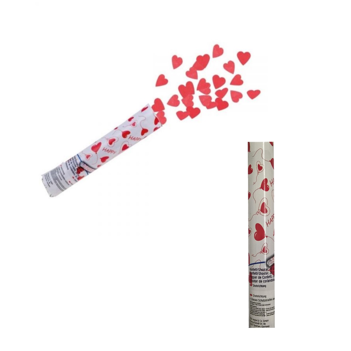 Konfetti Shooter Herzen Kanone