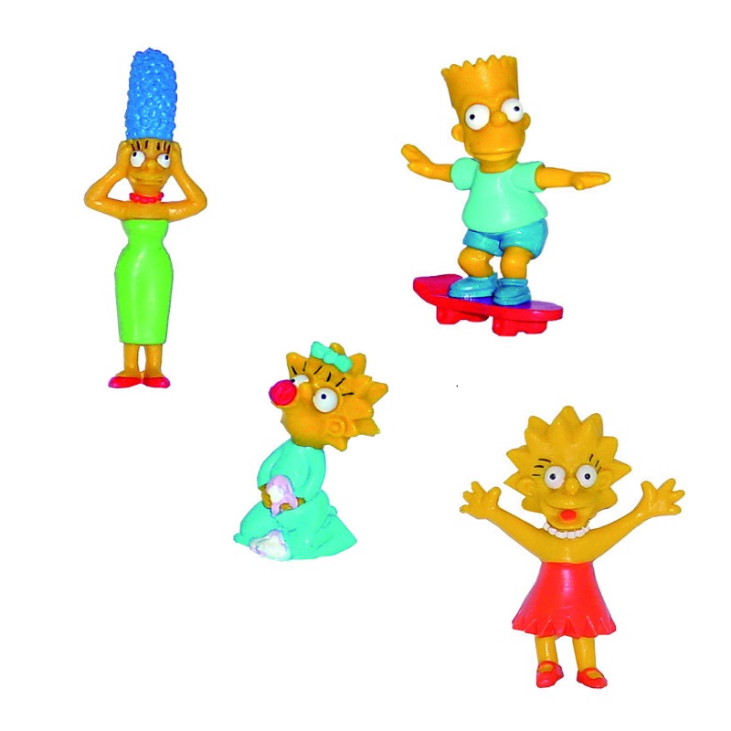 The Simpsons - Figuren Set 4‘er Marge Bart Lisa Maggi 6-9cm
