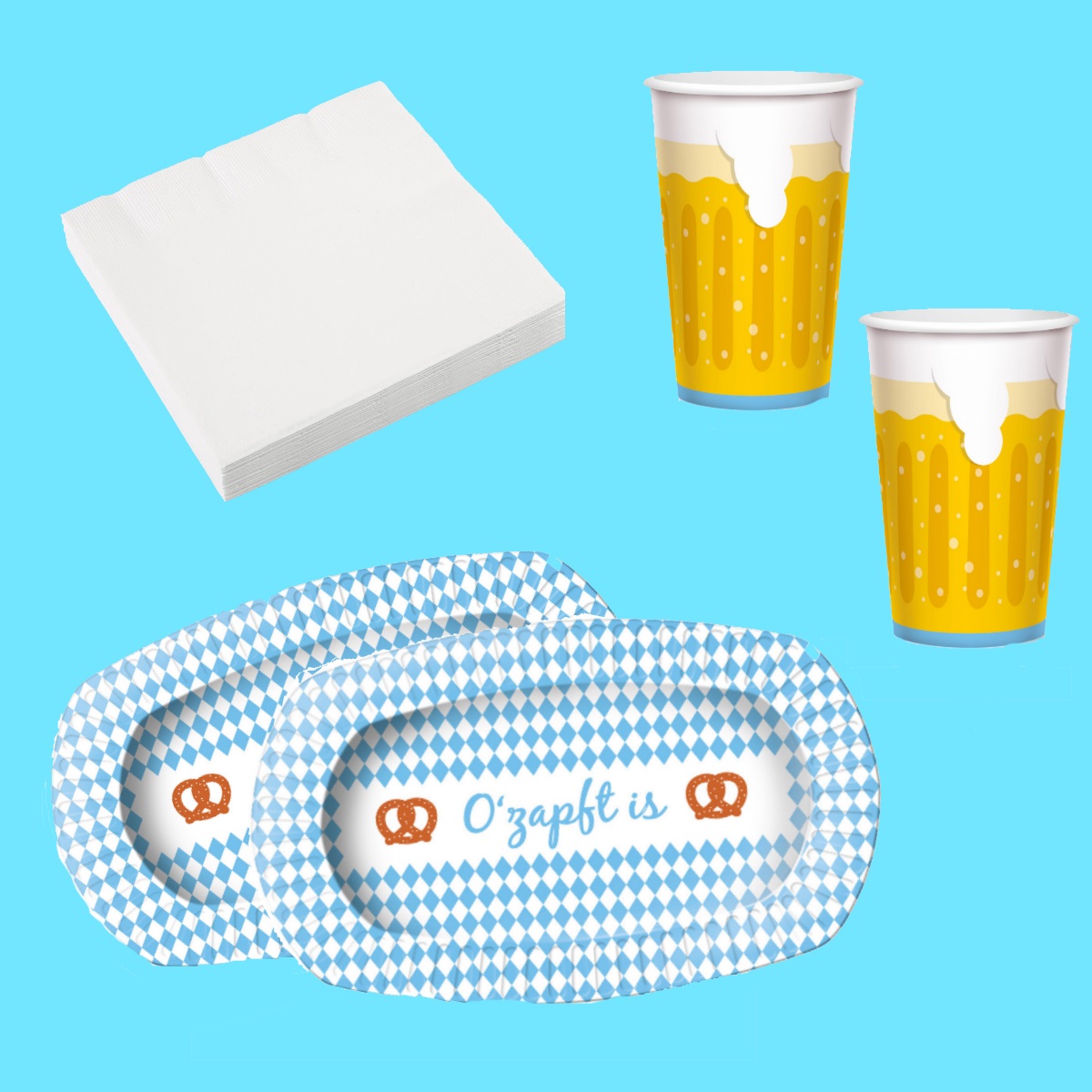 44-teiliges Party Set Oktoberfest für 12 Personen