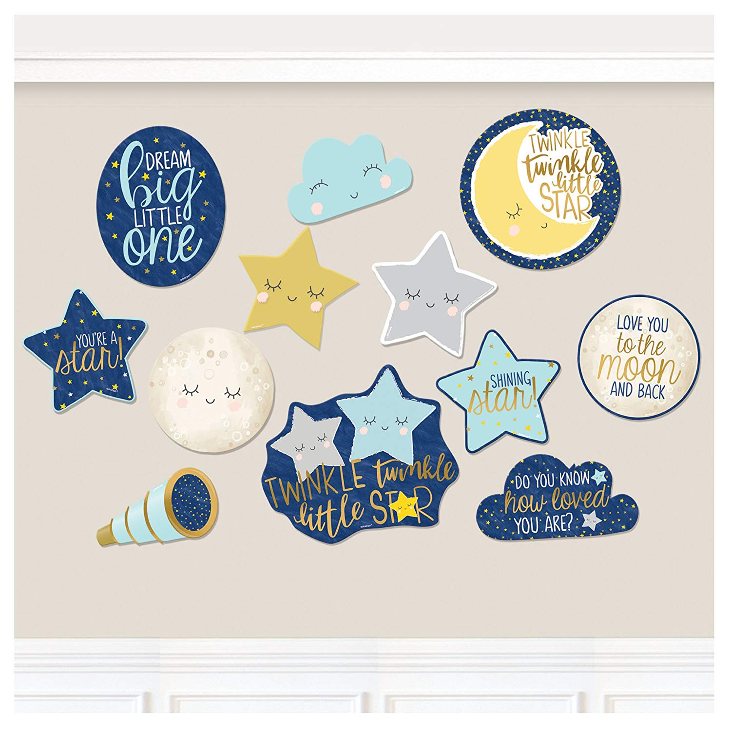 12 Deko Ausschnitte Twinkle Little Star